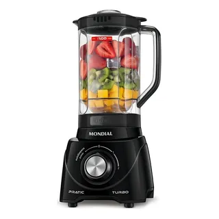 Liquidificador Pratic Turbo Mondial Preto 550w L-98-b Liquidificador Pratic Turbo Mondial Preto 550w L-98-b