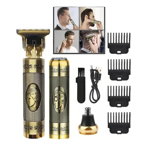 Máquina Cortar Pelo  Barba Y Nariz Inalámbrica Usb