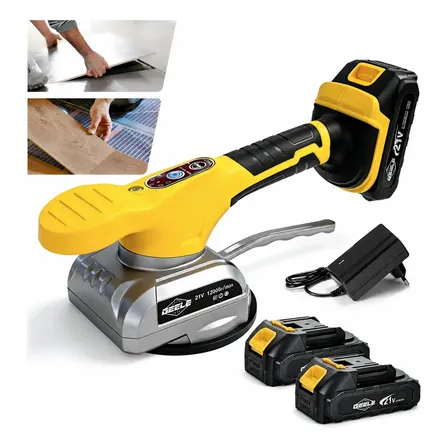 Maquina Assentar Piso Porcelanato Sem Fio Vibratoria Ventosa 21v