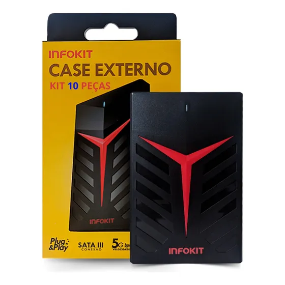 Gaveta Case Externa Para Hd E Ssd 5gbps Revenda 10 Unidades