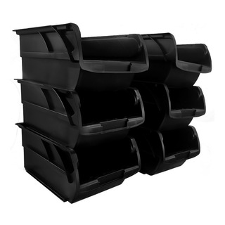 6 Gavetas Grandes Color Negro 34 X 21 X 15 Cm, Truper 10891 6 Gavetas Grandes Color Negro 34 X 21 X 15 Cm, Truper 10891