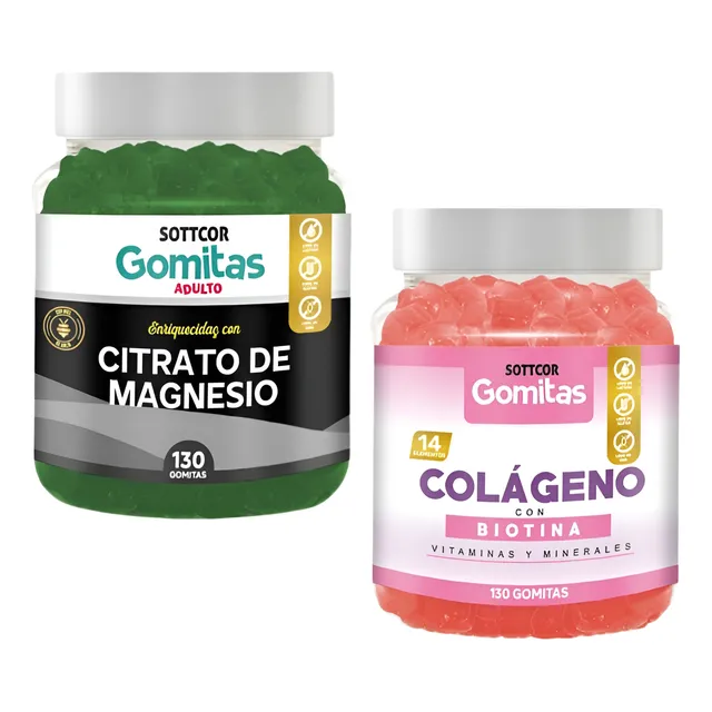 Gomitas De Colageno Biotina + Citrato De Magnesio Sottcor X2
