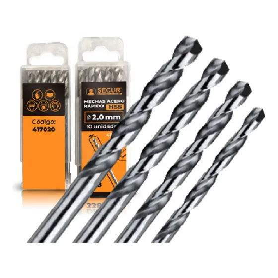 Mecha Broca De Acero Rápido Av/hss - De 5mm - Pack X10 U - 