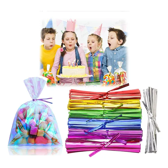 2000pcs Alambre Twist 10cm Metalico Cerrar Bolsas Comida