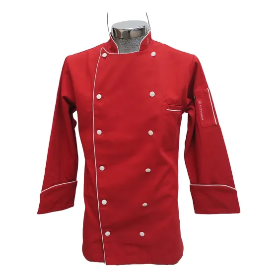 Filipina De Chef Hombre, Retardante Al Fuego, Color Rojo