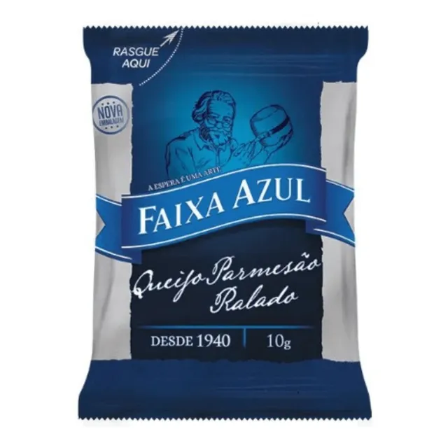 Queijo Parmesão Ralado Faixa Azul 50 Sachês 10g