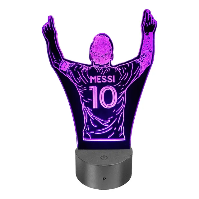 Lámpara Ilusión 3d Lionel Messi  + Control Remoto