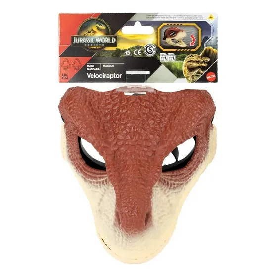 Figura Acción Jurassic World Rebirth Máscara Velociraptor