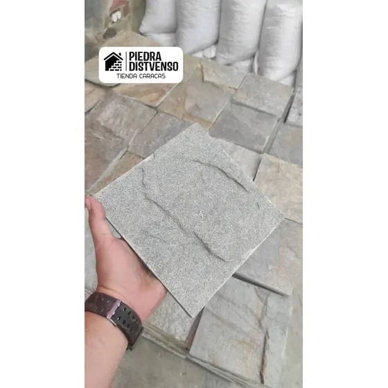 Baldosas De Piedra Formateadas Lima Plata - Negro Cenizo 