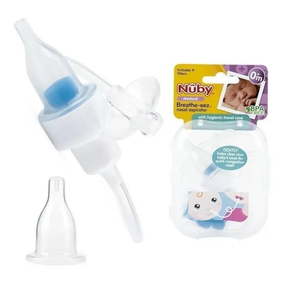 Aspirador Nasal Nuby Asistido Boquilla Filtro Babymovil 781