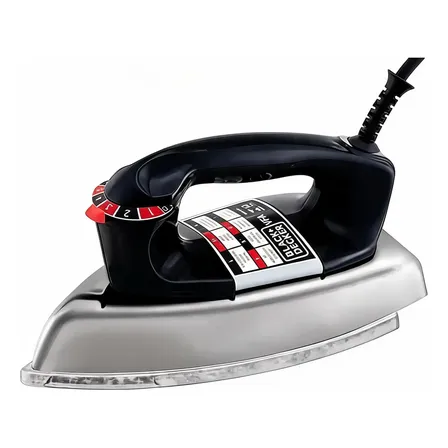 Ferro De Passar Roupas Elétrico Black Decker Antigo Preto