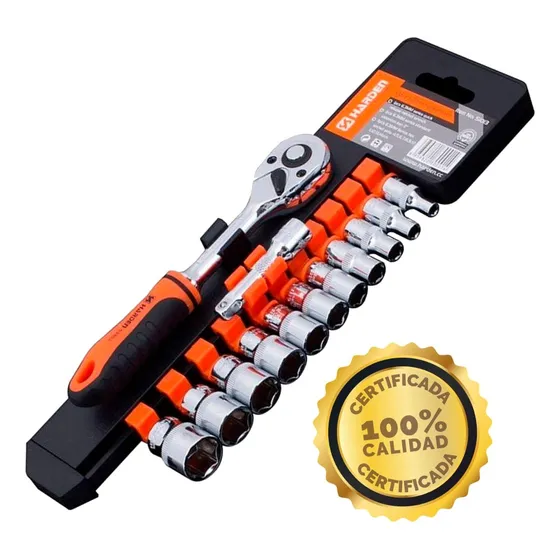 Juego De Dados Y Rachet 1/4 72t Milimetrco Haden