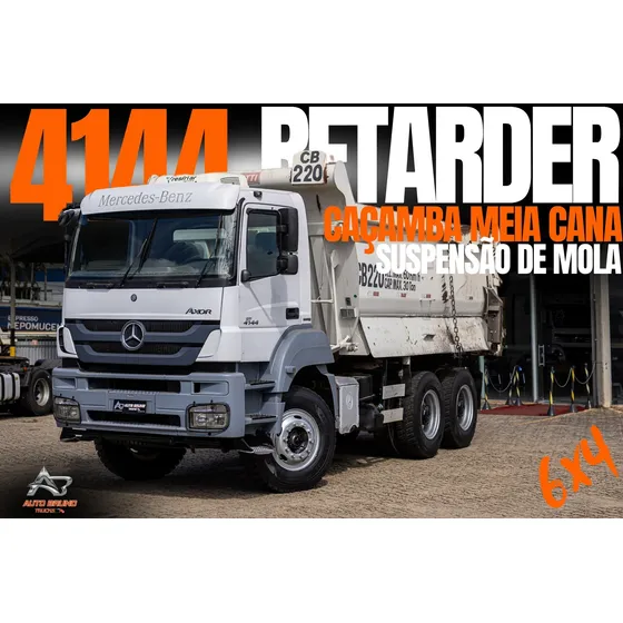 Mb Axor 4144k 6x4 Caçamba Rossetti Meia Cana Impecável