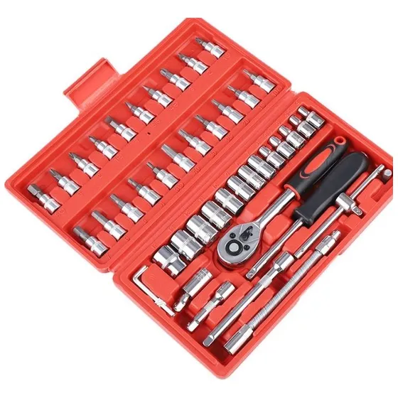 Juego De Dados Con Rache 46 Piezas Caja De Herramientas