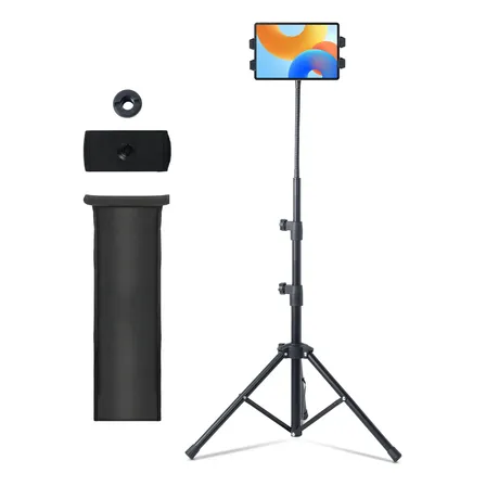 Suporte Tripé Ajustável 360° Para Tablet 5-15'' - 1.45m Preto