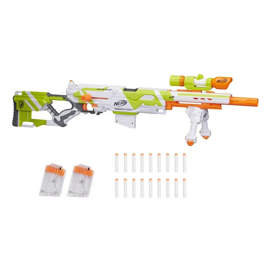 Toy Blaster Nerf Longstrike Modulus Com Acessórios E Dardos