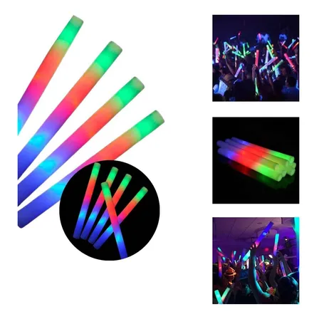 10 Bastão Led Casamento Balada Neon Pisca Sem Personalização