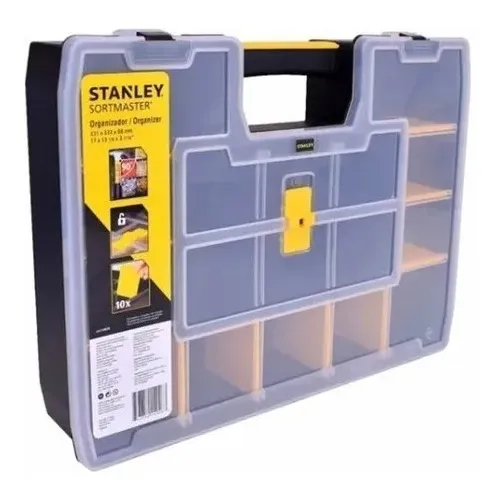 Caja Gavetero Organizador Stanley Sortmaster Stst14026 Color Negro/Amarillo