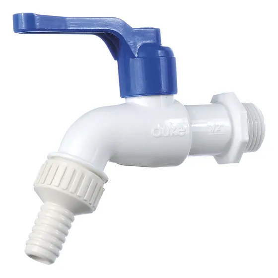 Canilla Plastica Pvc Blanca 1/2 Pico Manguera Manija Larga
