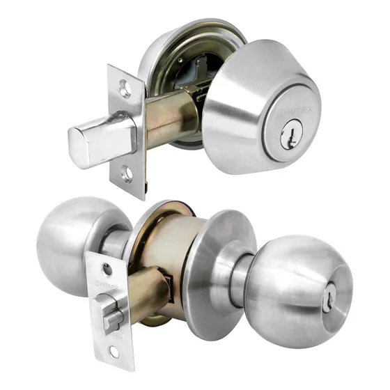 Combo Cerraduras, Llave-llave, Cromo, Hermex Basic 23621
