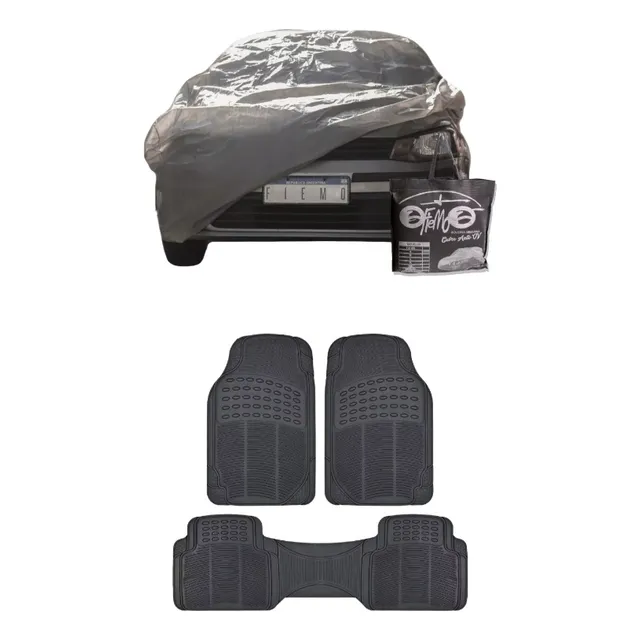 Cubre Coche Uv Impermeable + Alfombra Pesada Gol Power 3p