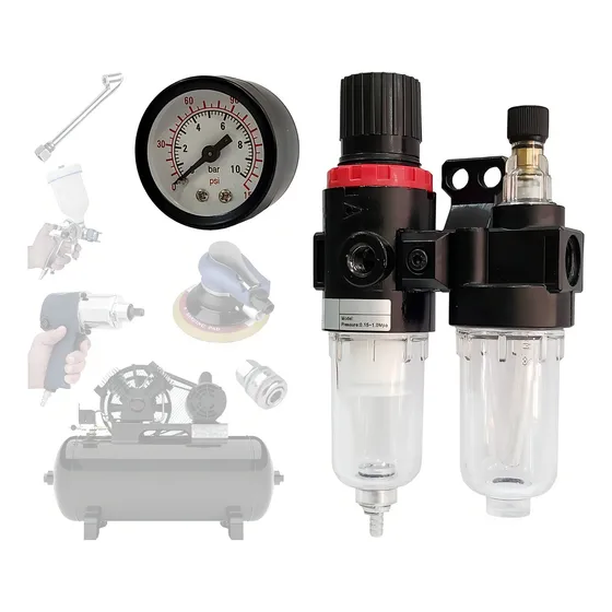Filtro Regulador Ar Compressor 1/4 Completo + Lubrificador