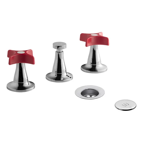 Grifería De Bidet Fv M3 Petalo Rojo 295/m3 Acabado Cromado