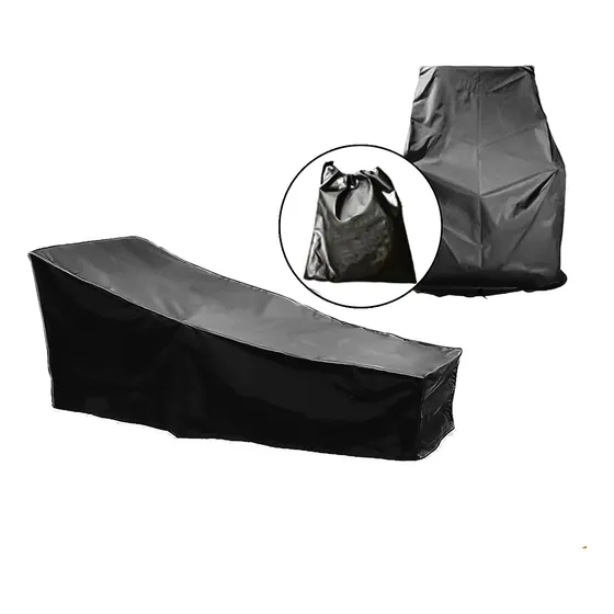 Capa Para Espreguiçadeira Preto Proteção Moveis Área Externa