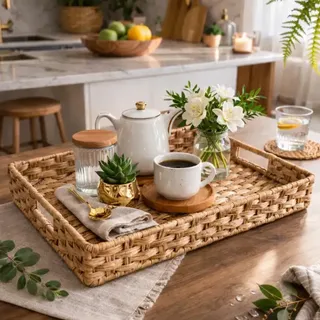 Licyhome Bandeja De Servir Decorar Mesa Posta Pães Fruteira Tipo Vim
