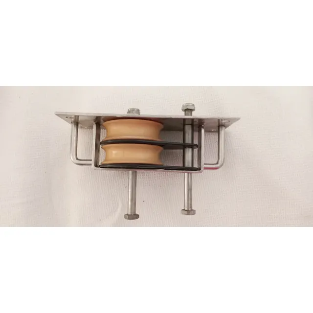 Polea / Roldana Doble Con Base Plana Fija, P/ Velero