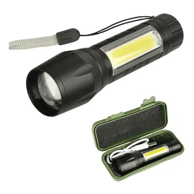 Linterna Tactica Linterna Led Recargable X Usb Zoom Aluminio