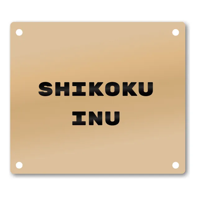 Placa Shikoku Inu Cachorro Lembrança