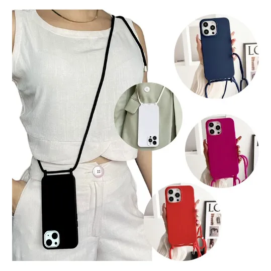 Capinha Capa Para iPhone Com Cordinha Alça Todos Modelos