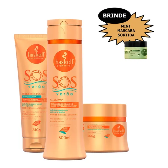 Kit Haskell Sos Verão 300ml + Brinde