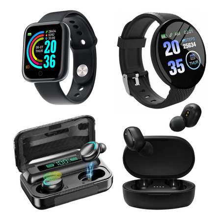 Combo 4 Smart Fd68 D20 + Auriculares Inalámbricos F9 A6s Combo 4 Smart Fd68 D20 + Auriculares Inalámbricos F9 A6s