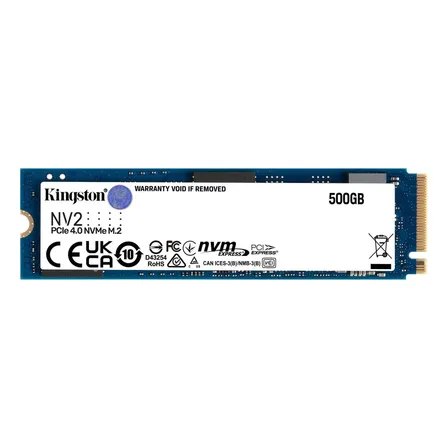 Ssd M.2 Kingston Nv2 500gb / Nvme Pcie Gen4 - (snv2s/500g) Cor Azul