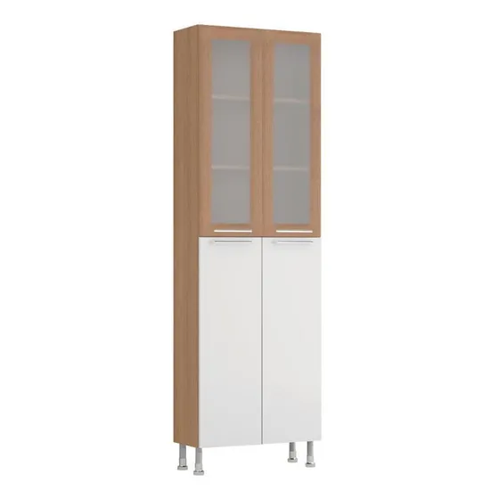 Paneleiro Ditália Aspen 4 Portas Carvalho/branco Cd-335 Cozy