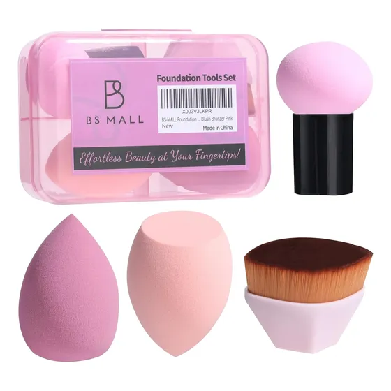 Esponjas De Maquillaje Bs-mall Huevera X8 Colores