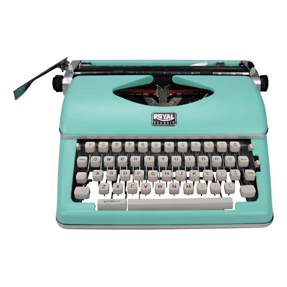Maquina De Escribir Classic Royal Teclado Completo Verde