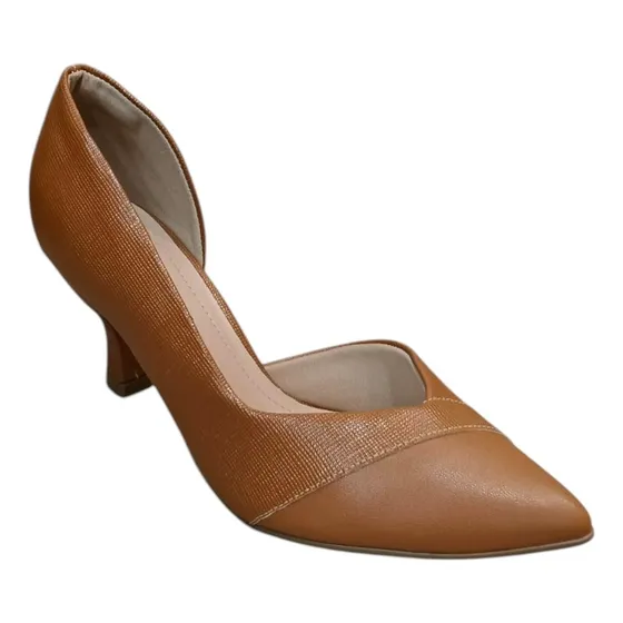 Zapato Formal Negro Corte Lateral Tacón Medio