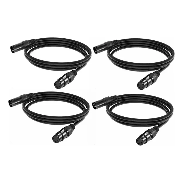 Cable Dmx Para Luces De Escenario 4xlr De 1 M/3,3 Pies, 3 Pi