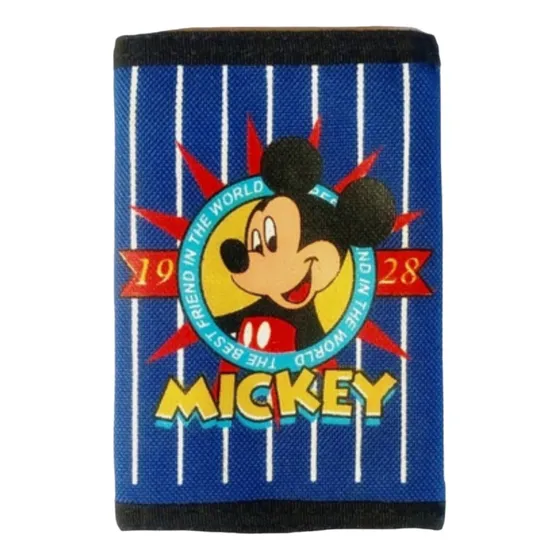 Billetera Infantil Juvenil De Lona Mickey Usa Importada 