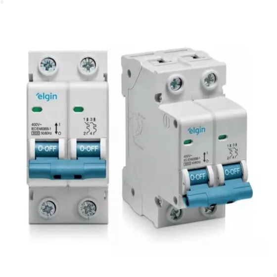 Disjuntor Bipolar Elgin 6a 10a 16a 20a 25a 32a 40a 50a 63a