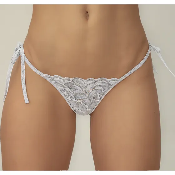 Panty Tanga Encaje Lenceria Mujer X4