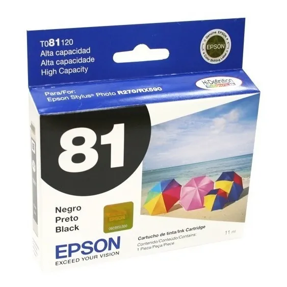 Epson Cartucho Tinta T081120 Negro Alta Capacidad