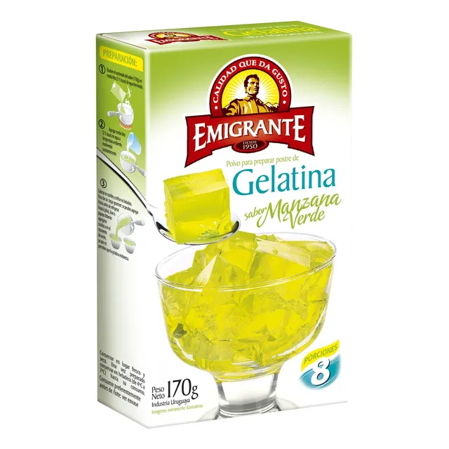 Gelatina De Manzana Verde Emigrante 170 Grs.