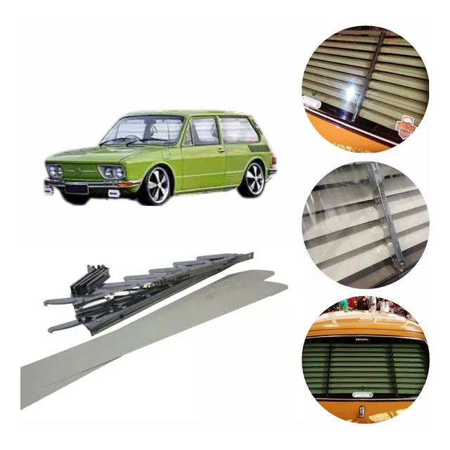 Persiana Articulada Cortina Retrô Bege Para Todos Os Carros