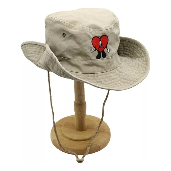 Gorro De Pescador De Algodón Bordado Bad Bunny