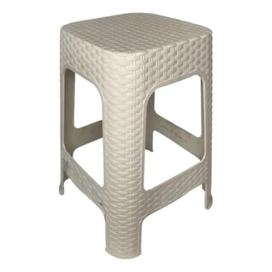 Banqueta Simil Rattan Plástico Reforzado Apilable