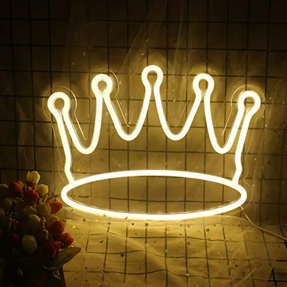 Letrero De Neón Corona Led Para Decoración De Pared En Habit
